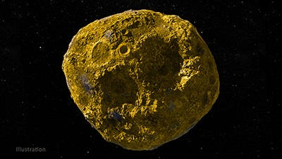 Image of 16 Psyche, an asteroid said to be comprised of large amounts of gold Image of 16 Psyche, an asteroid said to be comprised of large amounts of gold