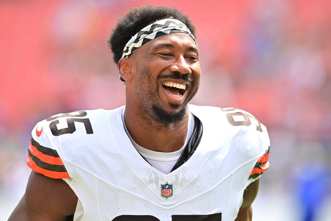 Browns star DE Myles Garrett (hip) misses practice - Field Level Media -  Professional sports content solutions | FLM
