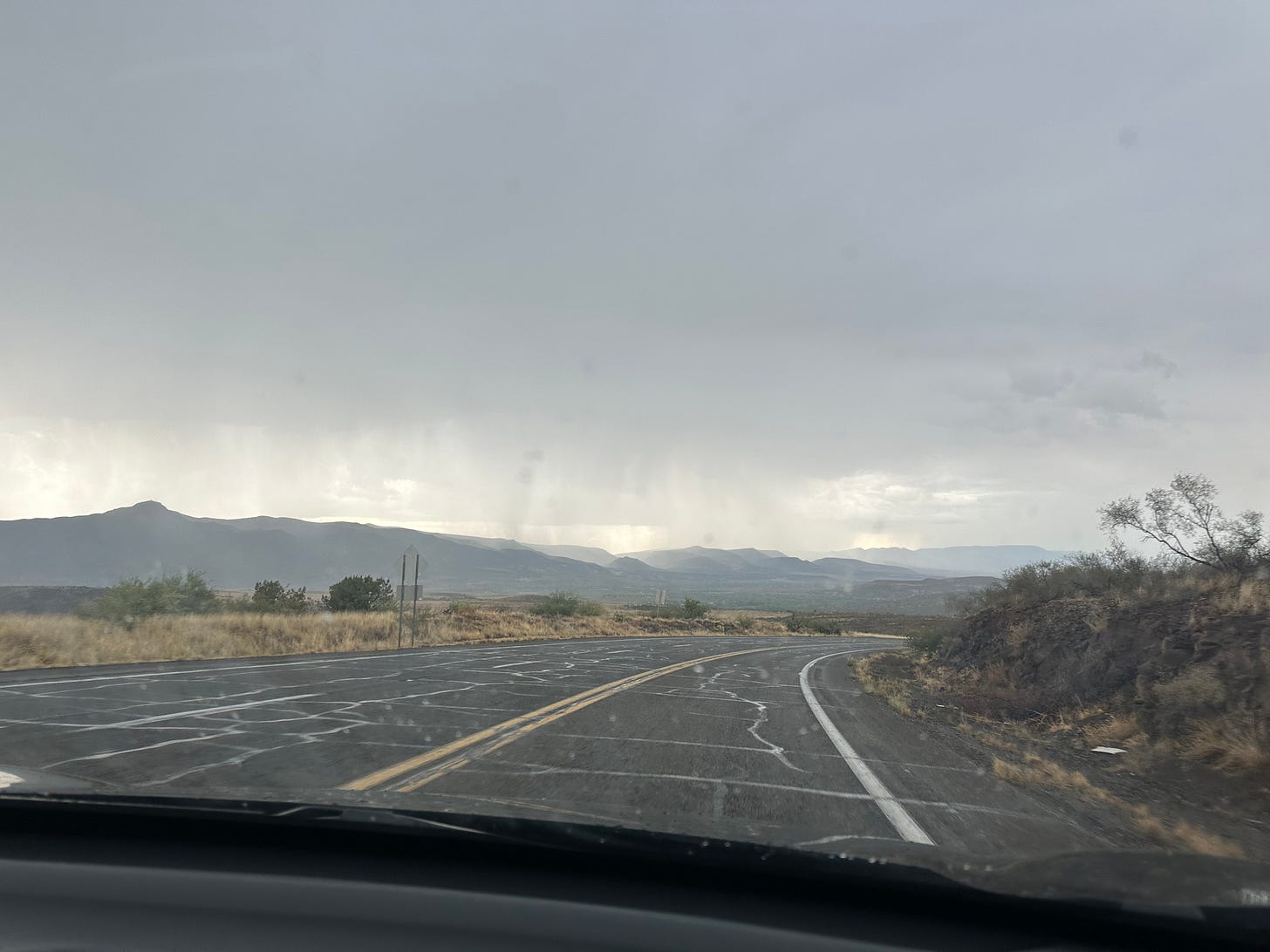 Driving through rain Driving through rain