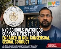 NYC schools watchdog substantiates sexual misconduct case against former  teacher