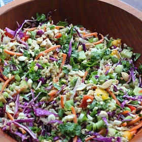 Thai Chopped Salad with Bang Bang Peanut Sauce