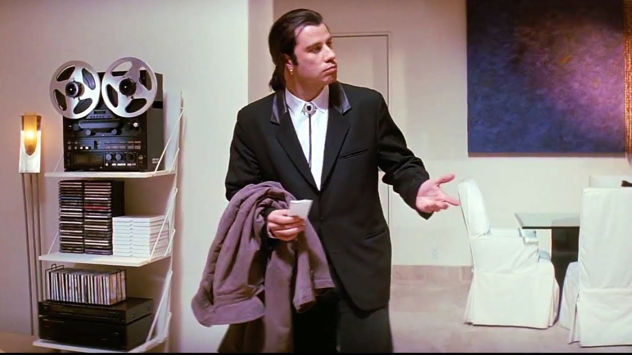 confused john travolta meme origin | Pulp Fiction (1994) - YouTube