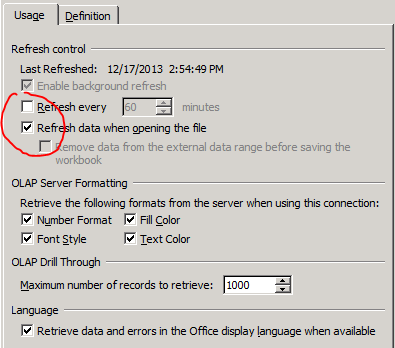 Excel Data Refresh Cube Excel Data Refresh Cube