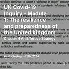 UK Covid-19 Inquiry - Module 1: The resilience and preparedness of the United Kingdom