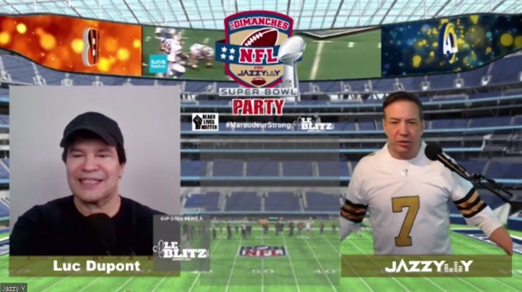 Party du Super Bowl de Yannick Therrien sur Twitch