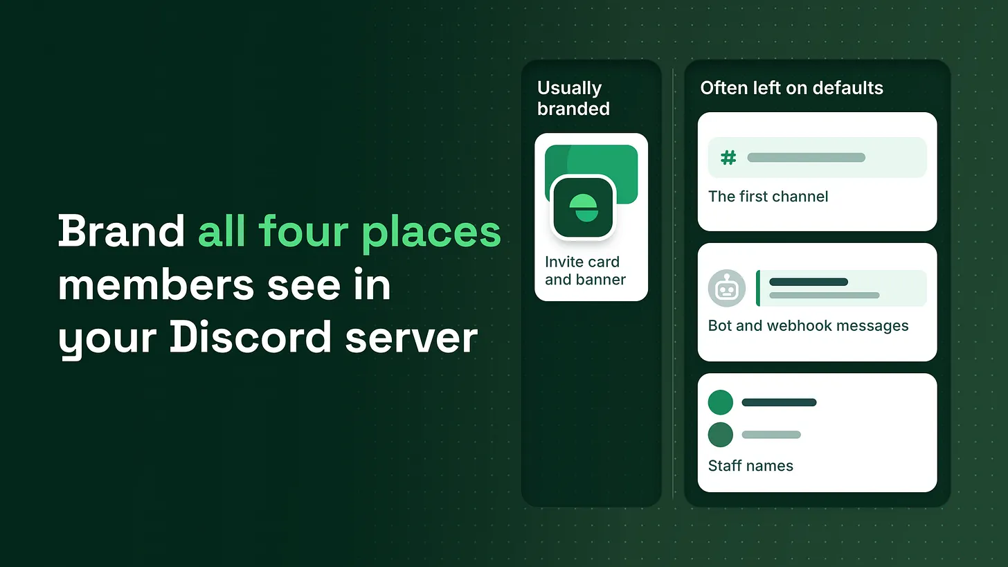 How to Brand a Discord Server? Four Places Members See, From the Invite to Every Bot Message