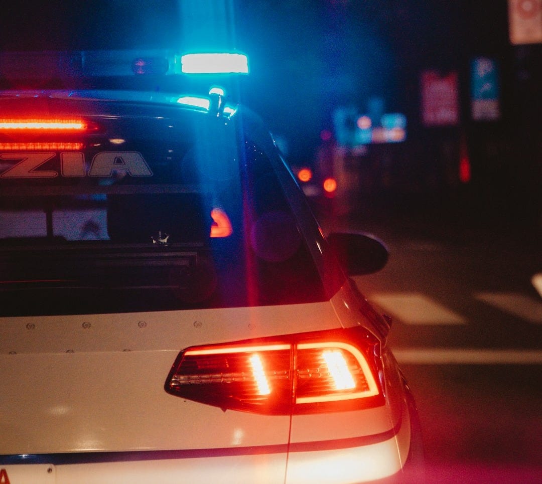 white police car white police car