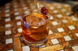 G&G - CU Manhattan on checked bar G&G - CU Manhattan on checked bar