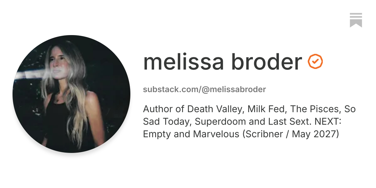 melissa broder | Substack