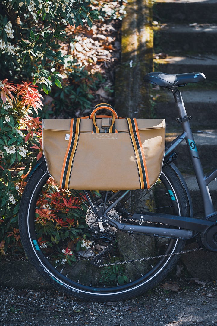 Deux saccoches pour velo de ville