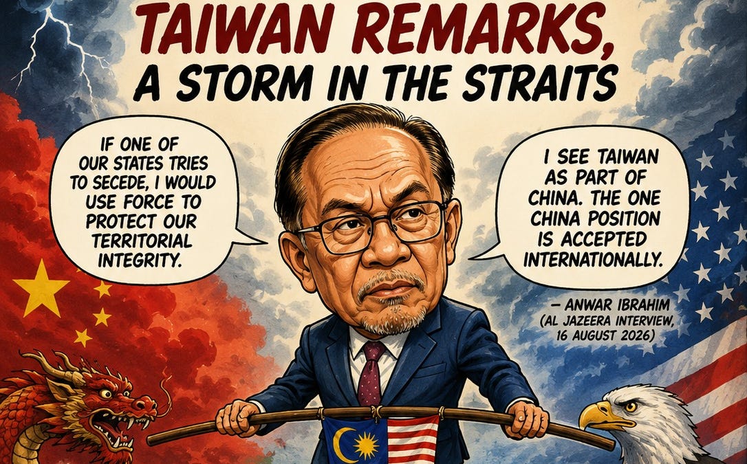 Photo: rimaugeopolitics.substack.com Anwar's Taiwan Remarks and Malaysia's One China Policy