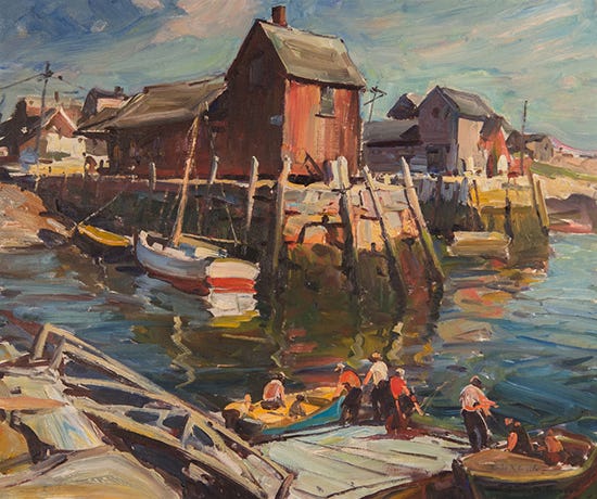 Painting of Fishing Shack - Motif 1, Emile Gruppe