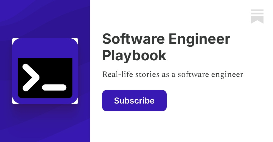 Software Engineer Playbook | James Ma | Substack