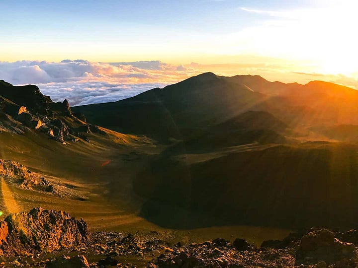 A gallery of a mountain and a beach in Maui, Hawaii