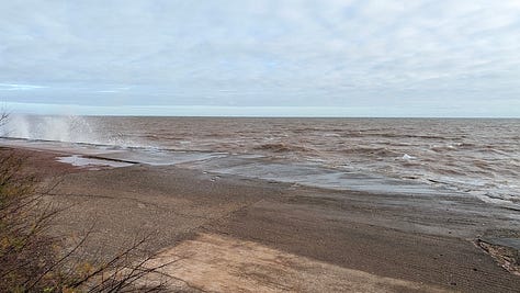 Scenes of the tide coming in on the beach at Teignmouth in Devon