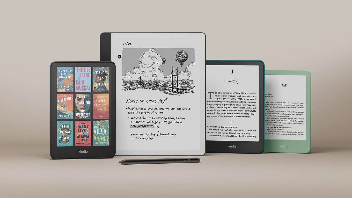 Amazon 2024 Kindle 產品線宣傳圖|來源:Amazon 官方新聞室 Amazon 2024 Kindle 產品線宣傳圖|來源:Amazon 官方新聞室