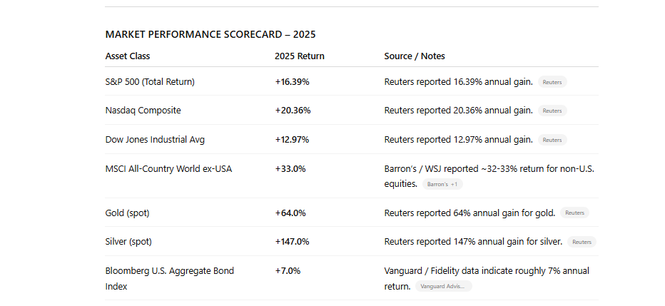 Market Performance Scorecard Market Performance Scorecard