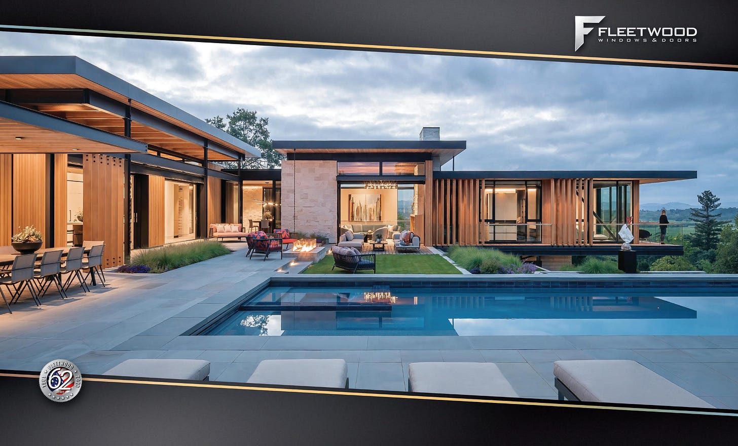 Photo series showing isolation infrastructure - tinted windows, gated communities, first class curtain, landscaped estate walls