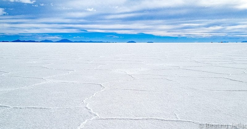 A view of Salar de Uyuni Salt Flats, Bolivia