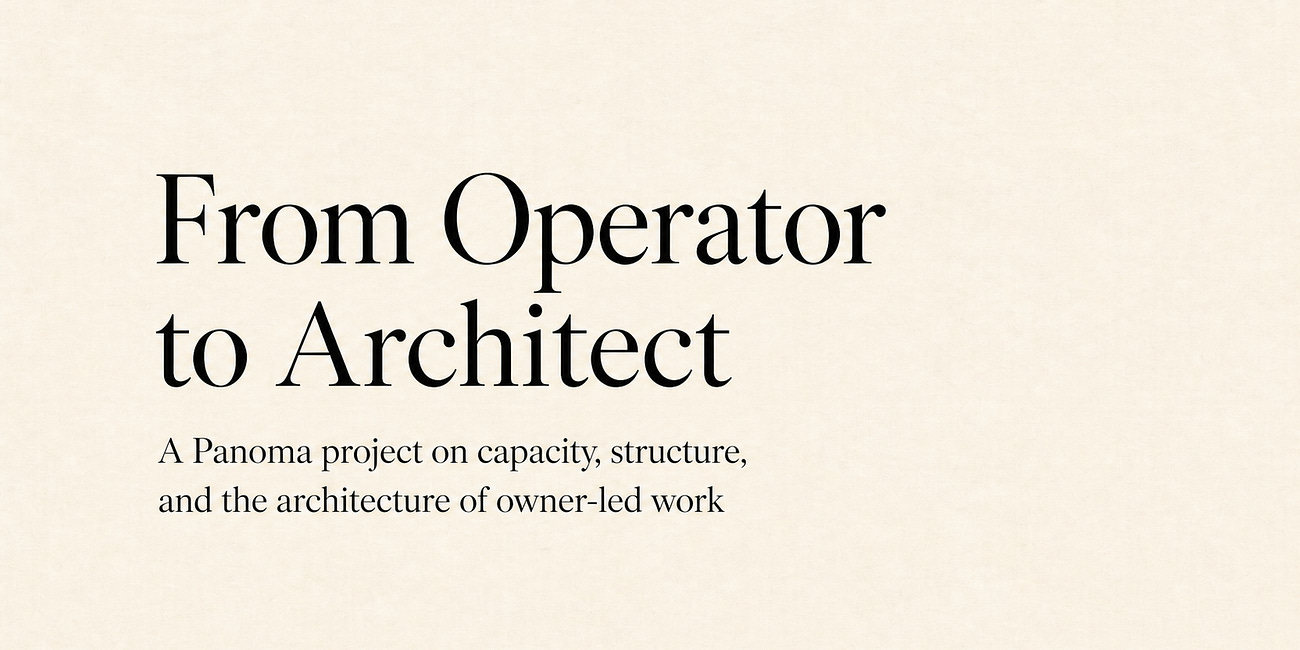 From Operator to Architect