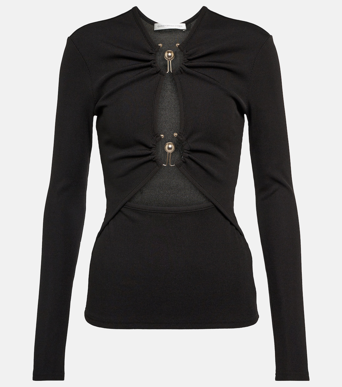 Ring-detail cutout jersey top | Christopher Esber