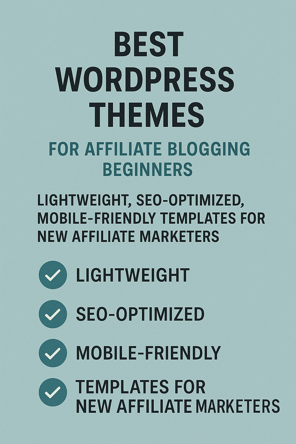 “Best WordPress themes for affiliate blogging beginners – lightweight, SEO-optimized, mobile-friendly templates for new affiliate marketers.”