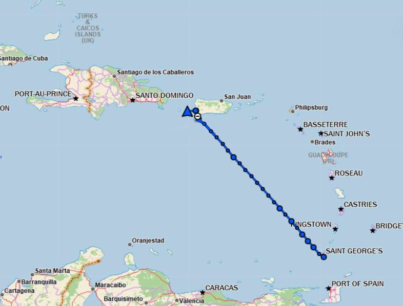Leg 1 St George's Grenada to Puerto Real PR Leg 1 St George's Grenada to Puerto Real PR