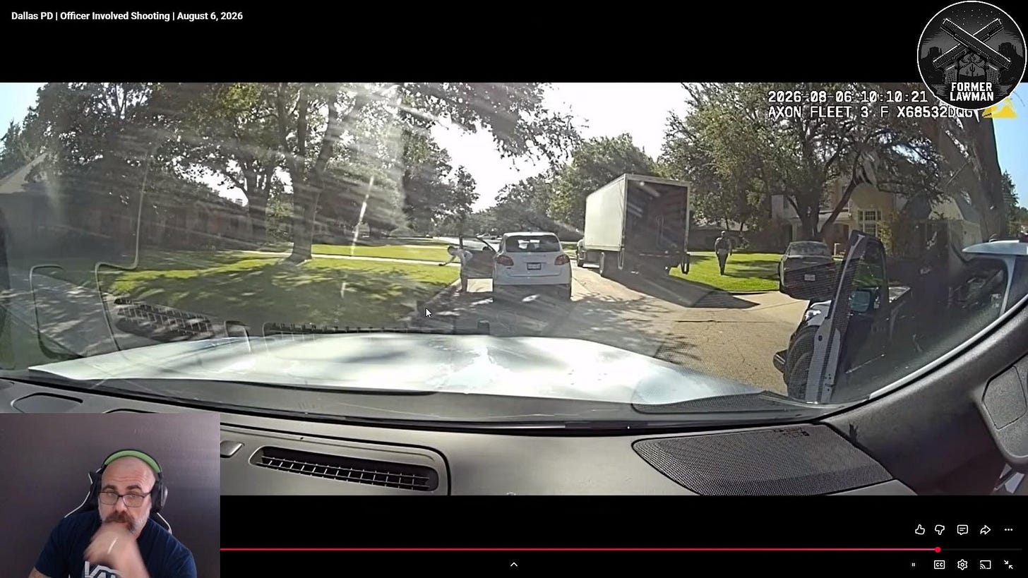 Dallas police dashcam of the felony stop