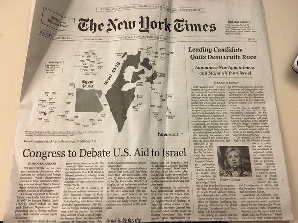 Fake New York Times Editions Distributed by Anti-Israel Activists Across Big Apple | Algemeiner.com