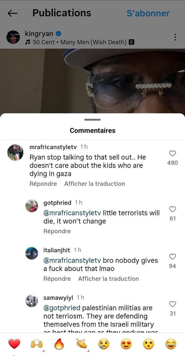 r/Palestine - A pediatrician (Gleb Rebriev) encouraging the murder of palestinian children on Instagram