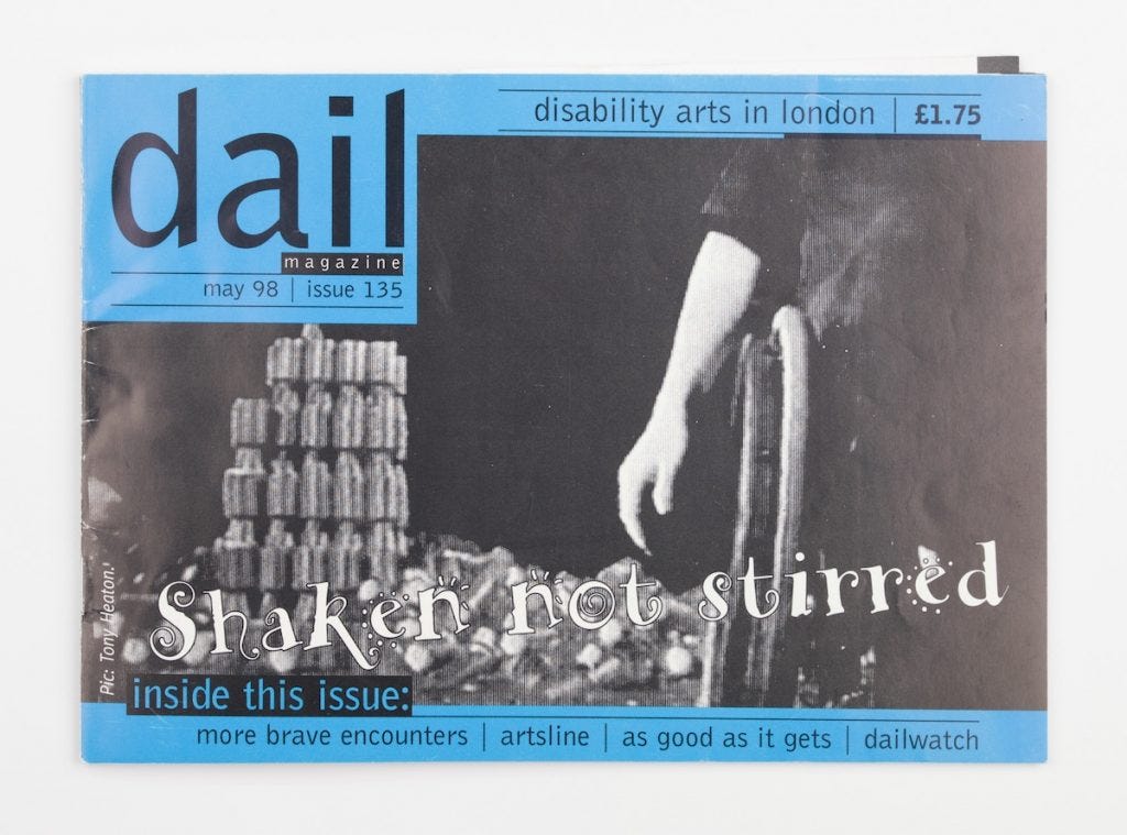 Cover of DAIL Magazine from May 1998, with an image of Tony Heaton’s ‘Shaken Not Stirred’ 