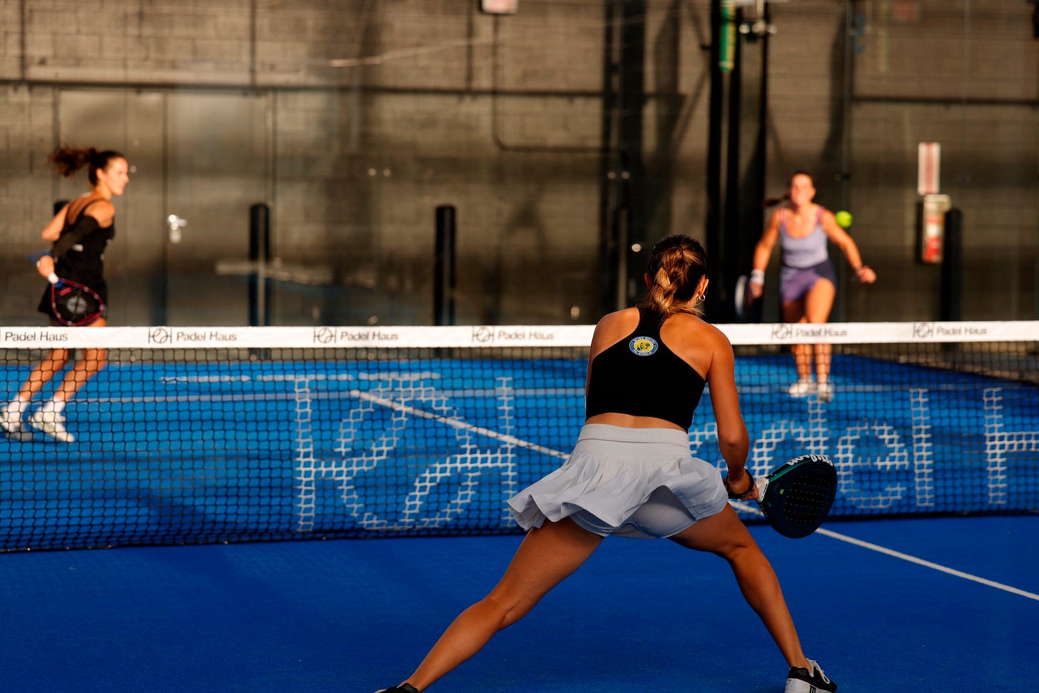 Woemn playing at the inaugural U.S. Open Padel Championships in 2025 Woemn playing at the inaugural U.S. Open Padel Championships in 2025
