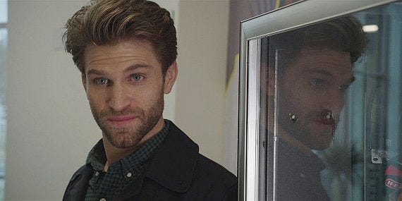 Walker Liam giving very gay look to clerk. Walker Liam giving very gay look to clerk.