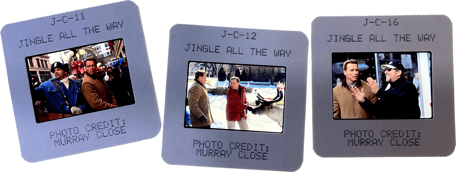 JINGLE ALL THE WAY slides; credit: Murray Close. JINGLE ALL THE WAY slides; credit: Murray Close.