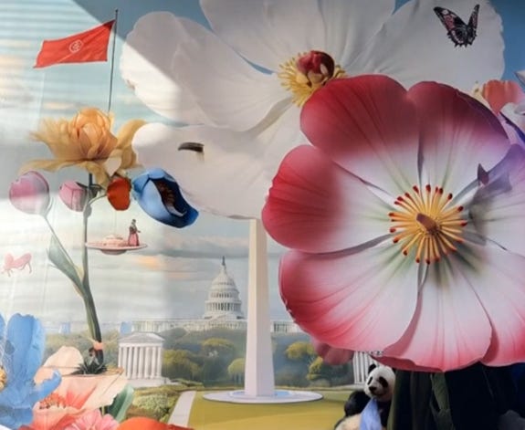 A mural of flowers and flags
AI-generated content may be incorrect. A mural of flowers and flags
AI-generated content may be incorrect.