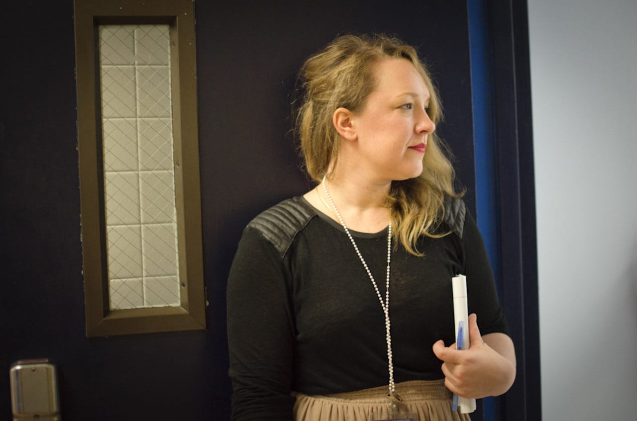 Jo Snapp, PSOT’s acting director of social services, in the hallway at Bellevue