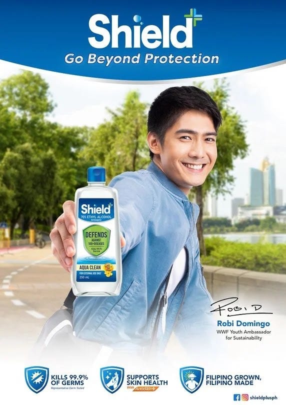 Robi Domingo is the celebrity brand ambassador for Shield+ Alcohol