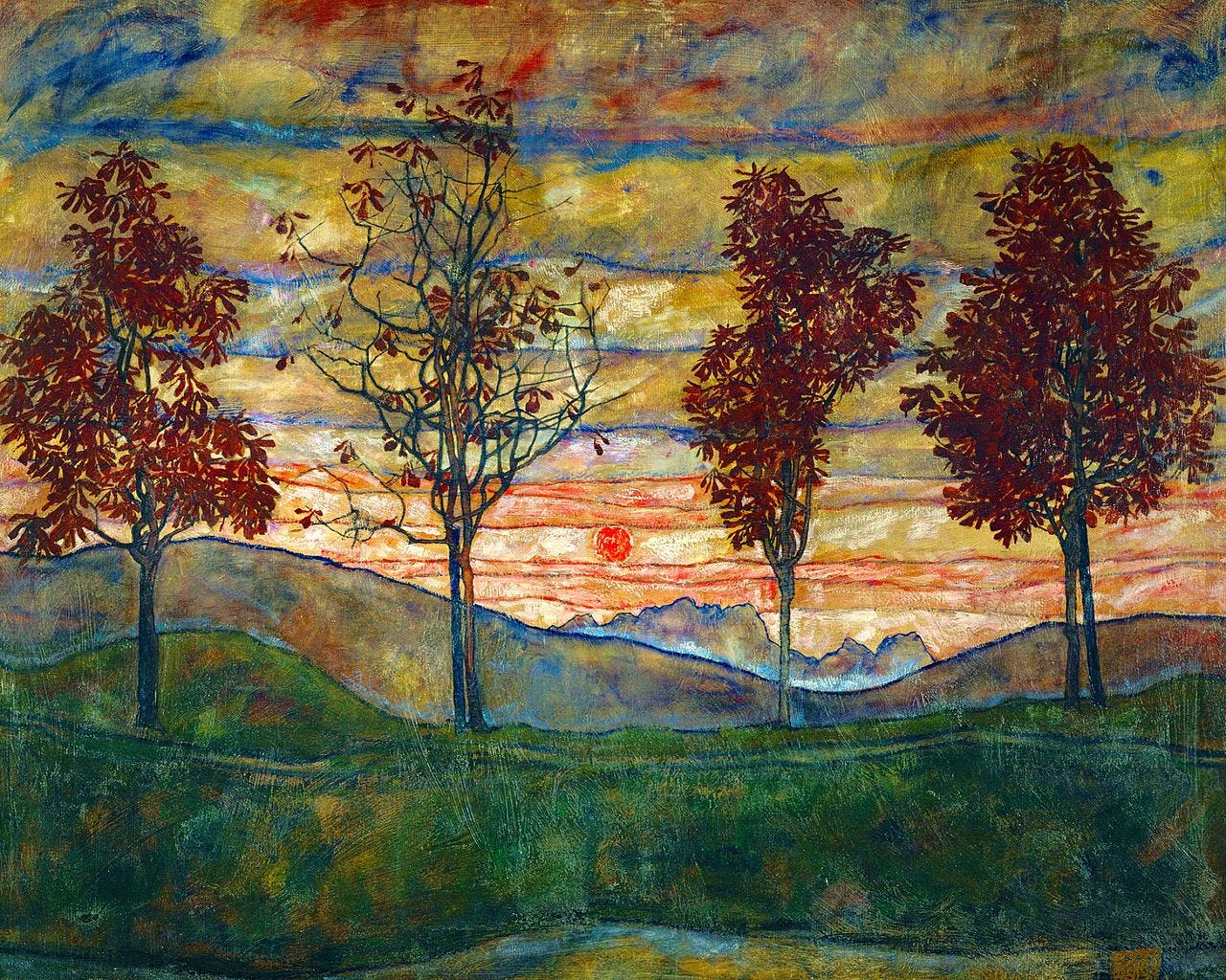 Four trees (Vier Bäume), 1917 Four trees (Vier Bäume), 1917