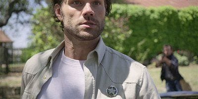 Walker Cordell reacts to Liam being shot and Clint holding gun on him. Walker Cordell reacts to Liam being shot and Clint holding gun on him.