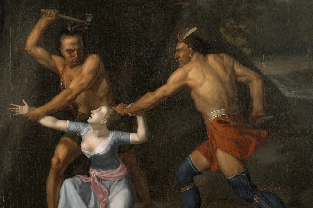 An 1804 painting of Jane McCrea's killing An 1804 painting of Jane McCrea's killing