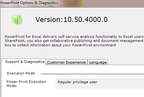 powerpivot version number powerpivot version number