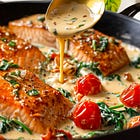 EASY AND DELICIOUS SALMON FLORENTINE 😋