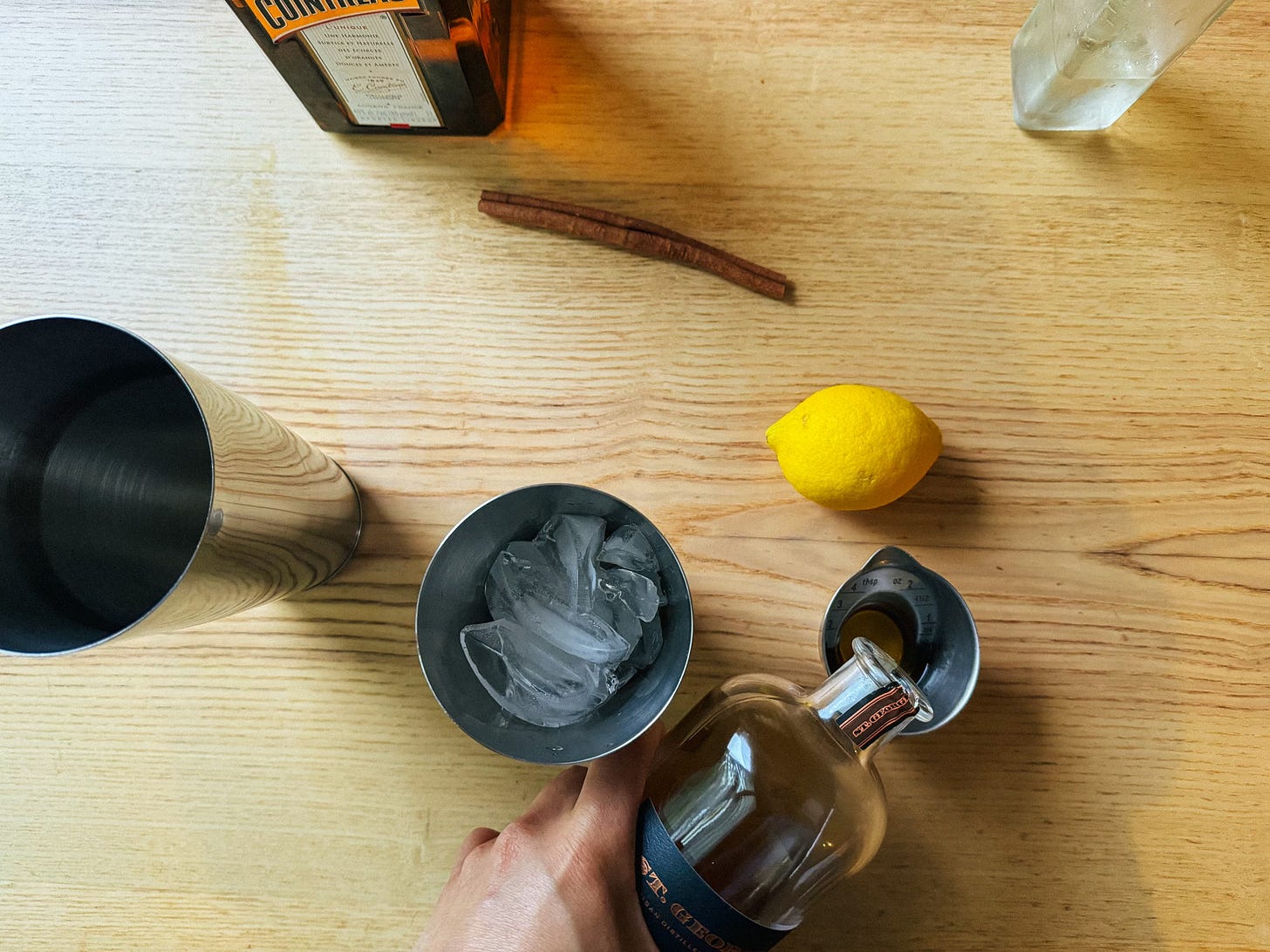 Pouring a cocktail