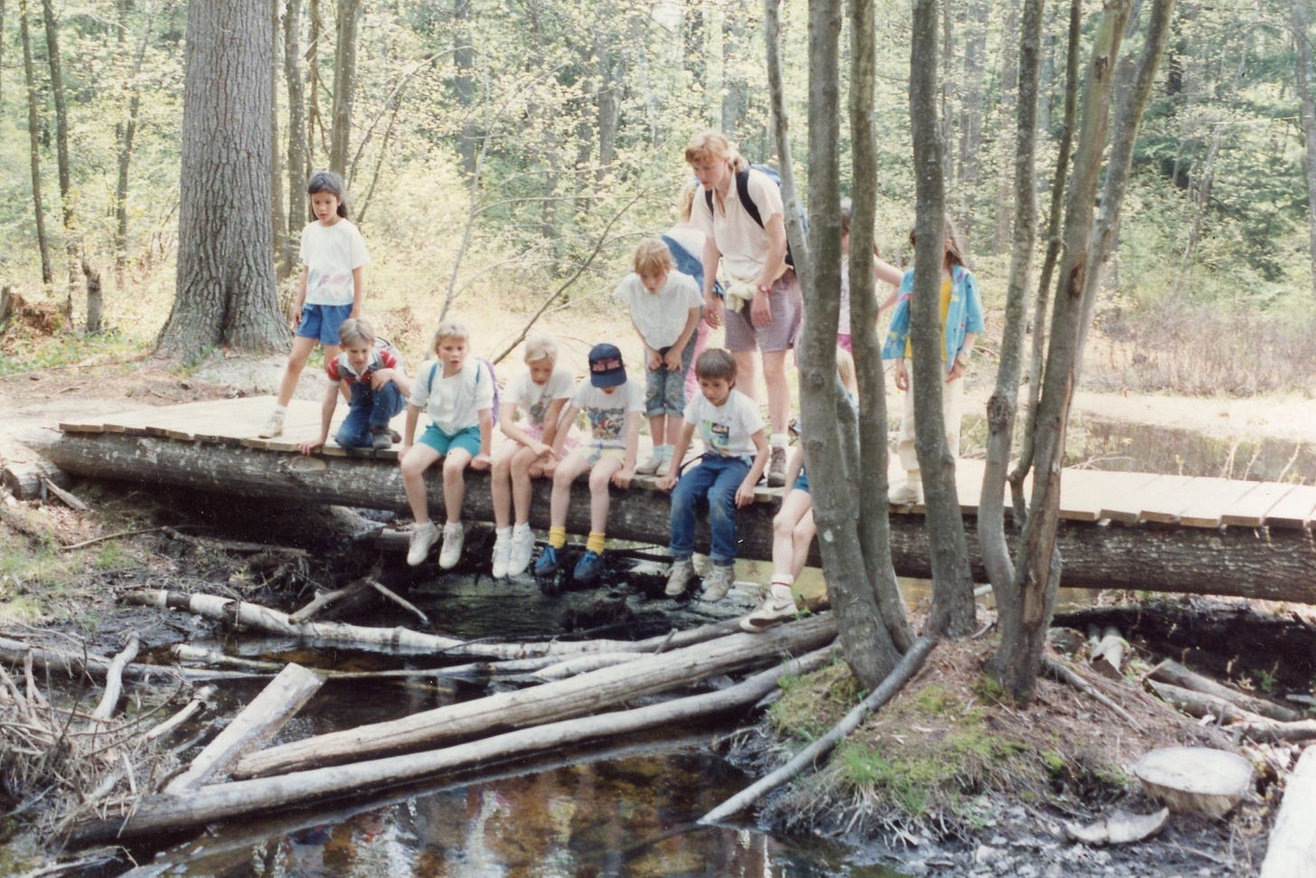 Students on Bridge