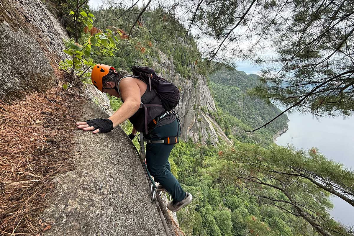 via ferrata in Saguenay Fjord National Park, Quebec via ferrata in Saguenay Fjord National Park, Quebec