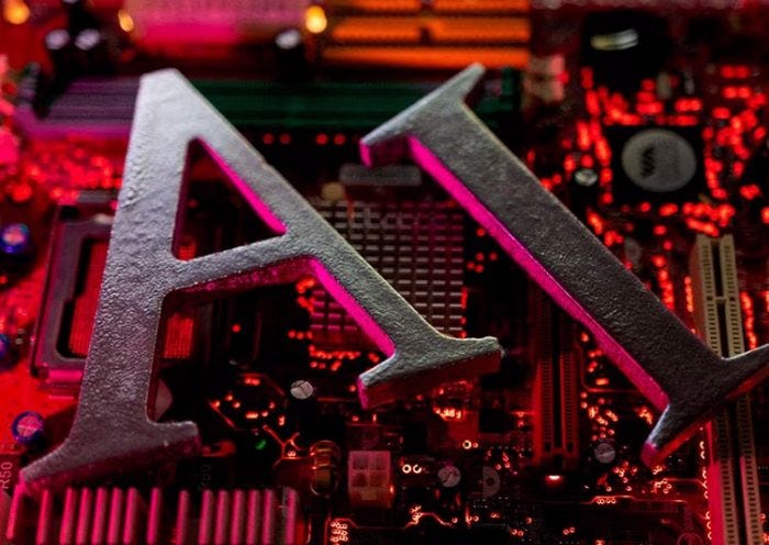 AI (Artificial Intelligence) letters are placed on computer motherboard in this illustration taken June 23, 2023. REUTERS/Dado Ruvic/Illustration/File Photo