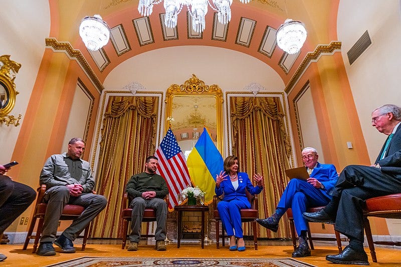 File:Nancy Pelosi, Volodimir Zelensky, Chuck Schumer, Andriy Yermak and Mitch McConnell.jpg File:Nancy Pelosi, Volodimir Zelensky, Chuck Schumer, Andriy Yermak and Mitch McConnell.jpg