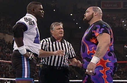 Bam Bam Bigelow vs Lawrence Taylor At Wrestlemania XI Bam Bam Bigelow vs Lawrence Taylor At Wrestlemania XI
