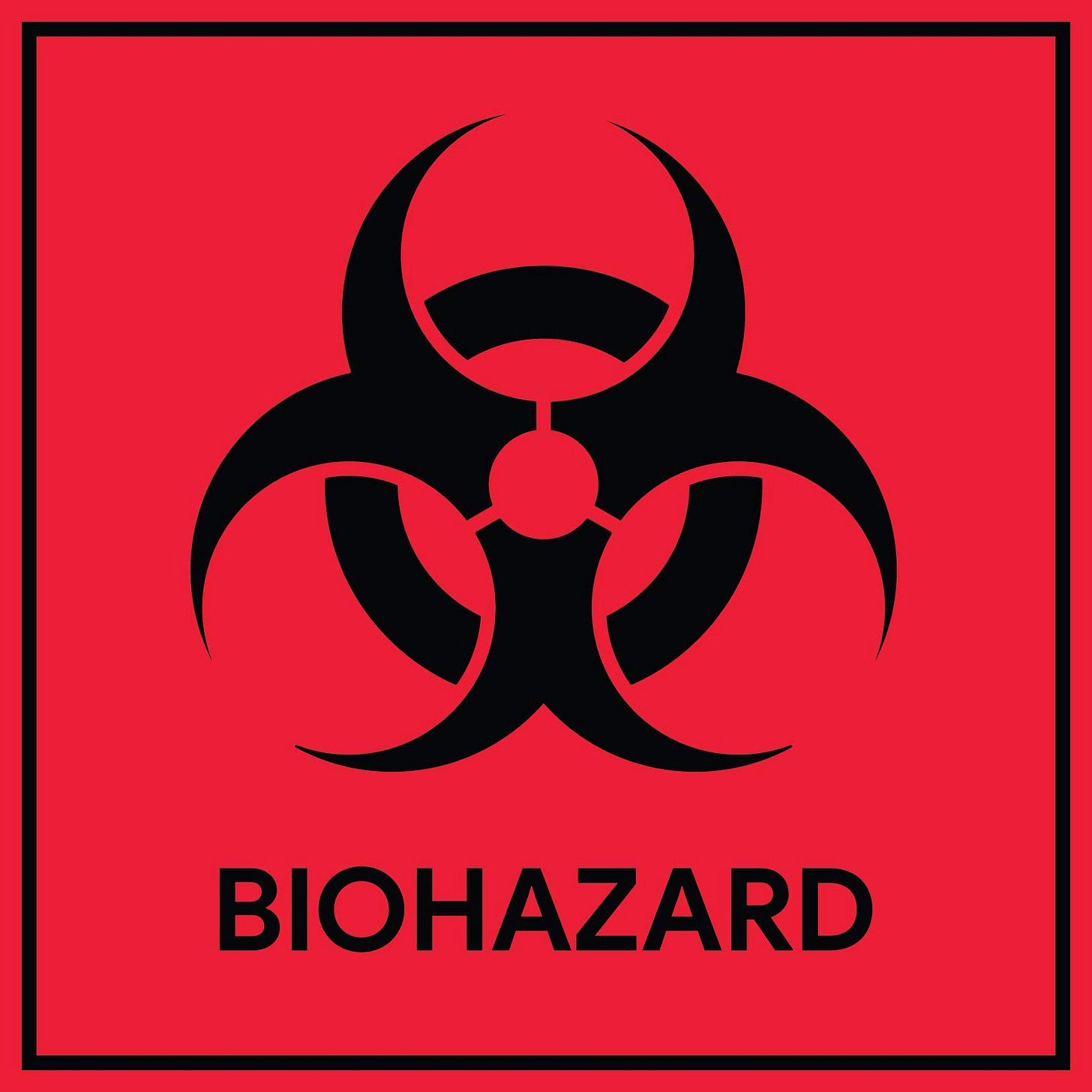 Amazon.com: Biohazard Stickers Signs (Pack of 10) | Decals for Labs,  Hospitals, and Industrial Use by Sutter Signs : Industrial & Scientific
