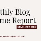 Blog Income and Traffic Report [November 2023]